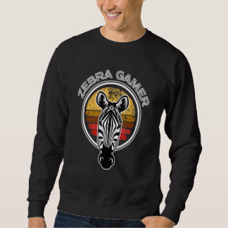 Zebra Gamer Can't Hear You I'm Gaming Zebra Gamer Sweatshirt