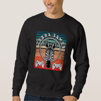 Zebra Gamer Can't Hear You I'm Gaming Zebra Gamer Sweatshirt