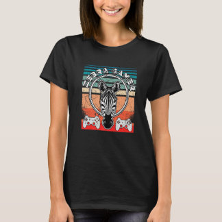 Zebra Gamer Can't Hear You I'm Gaming Zebra Gamer  T-Shirt