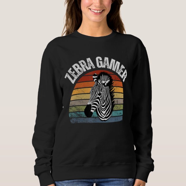 Zebra Gamer Graphic Design For Gamer Kids_1 Sweatshirt (Front)