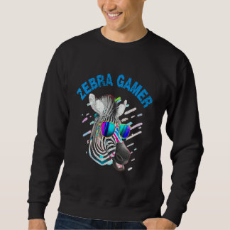 Zebra Gamer Graphic Design For Gamer Kids_1 Sweatshirt