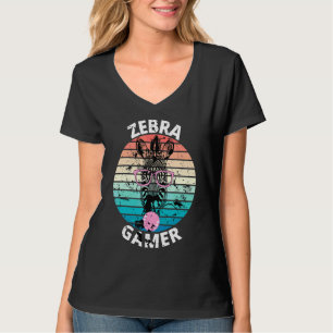 Zebra Gamer Graphic For Gamer Kids 2 T-Shirt
