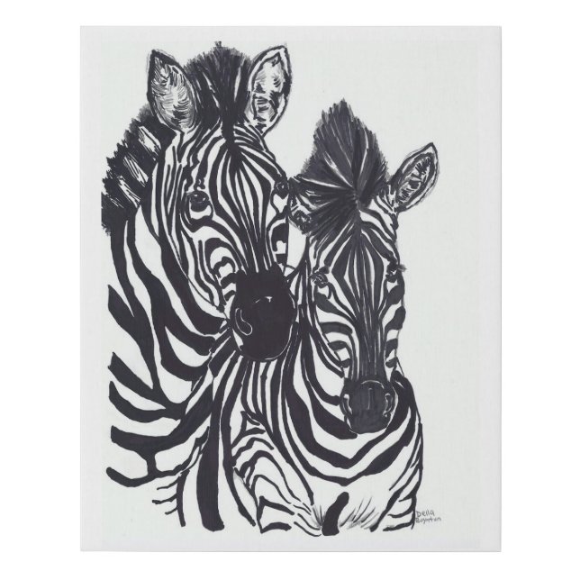 Zebra gang faux canvas print (Front)
