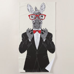Zebra Gentleman Beach Towel