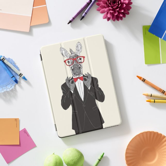 Zebra Gentleman iPad Pro Cover (Desk)