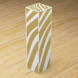 Zebra geometrical white & beige wine box