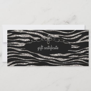 Zebra Gift Certificate : Rack Card by luckygirl12776 at Zazzle