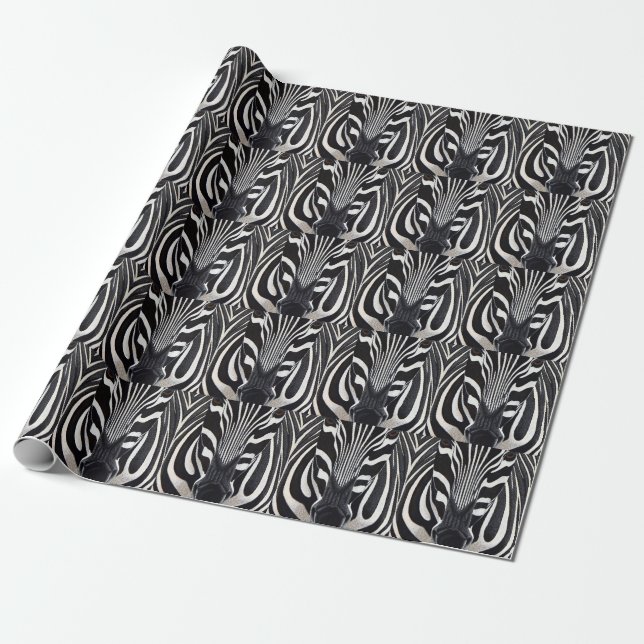 Zebra Gift Wrapping Paper (Unrolled)