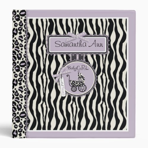 Zebra Girl 15 in Photo Album B Binder