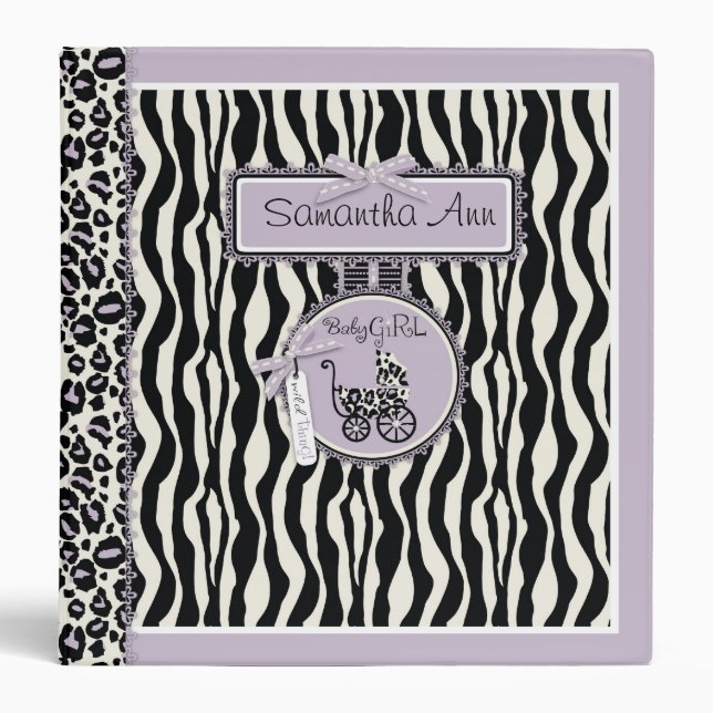 Zebra Girl 1.5 in Photo Album B Binder (Front)