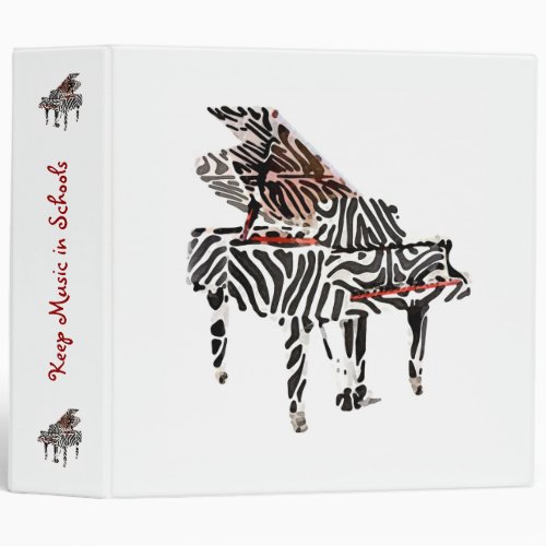 Zebra Grand Piano ~ Binder 2
