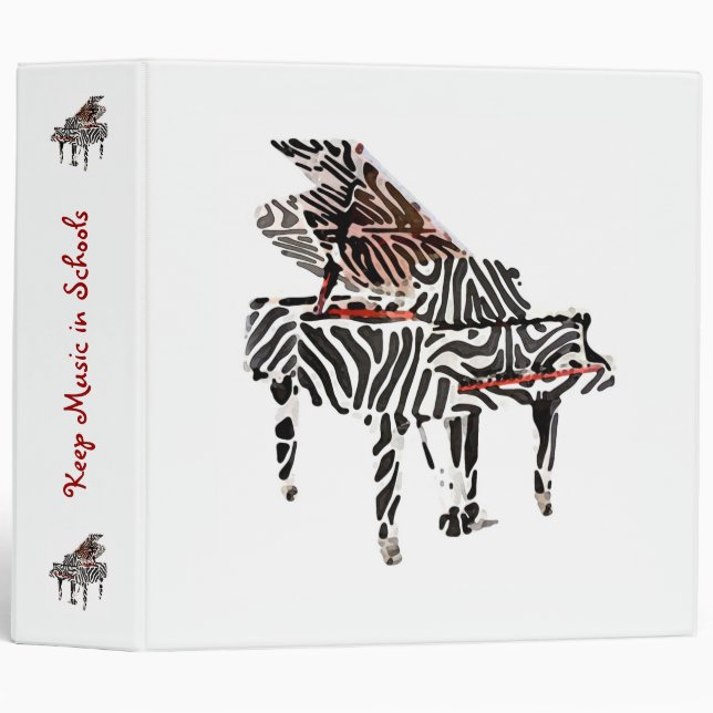 Zebra Grand Piano ~ Binder 2" (Front/Spine)