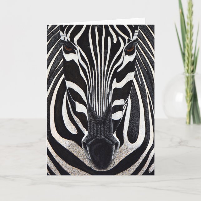 Zebra Greeting Card (Front)
