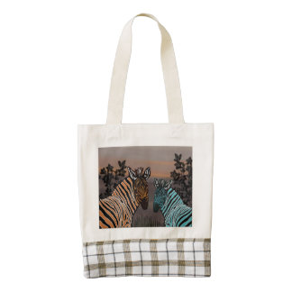Zebra Habitat Zazzle HEART Tote Bag