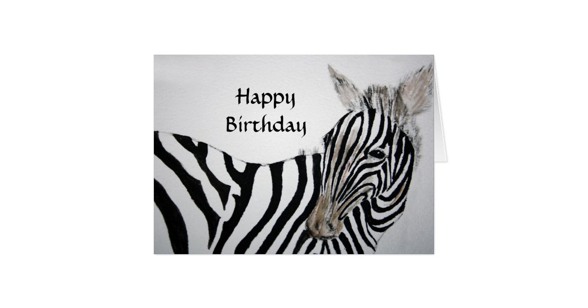 Best Of 55 Birthday Card Zebra