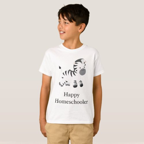 Zebra Happy Homeschooler T_Shirt