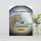 Zebra having & nice day and a better night. (Standing Front)