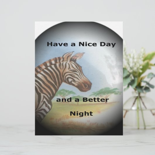 Zebra having & nice day and a better night. (Standing Front)