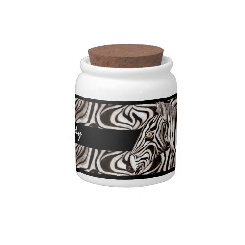 Zebra Head 2 Candy Jar