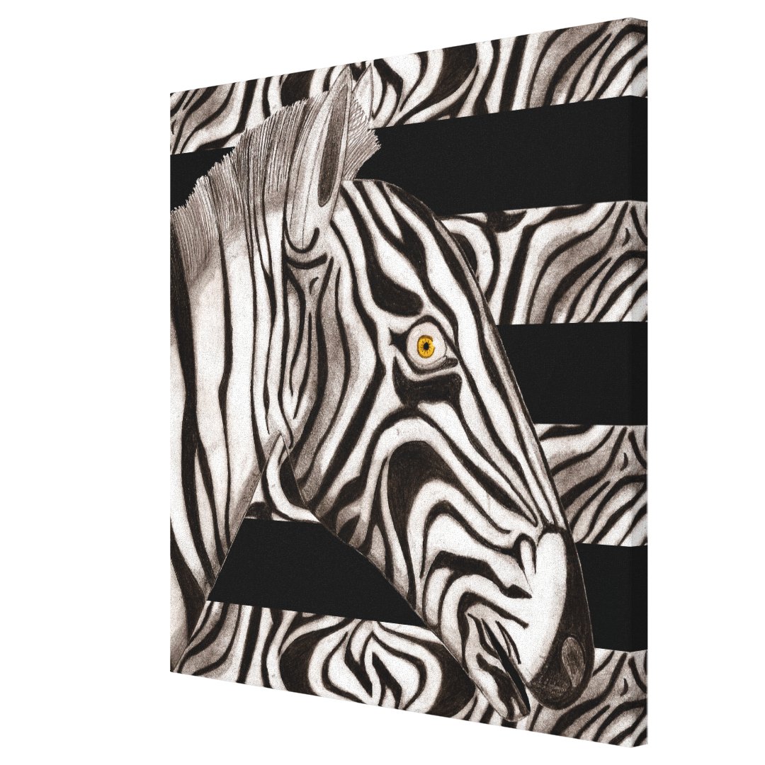 Zebra Head Canvas Print Zazzle