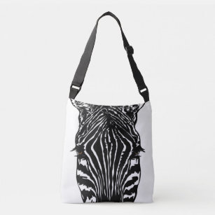 Zebra Head Crossbody Bag