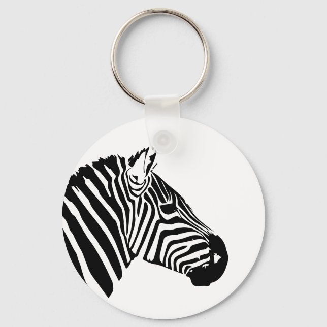 Zebra head keychain (Front)