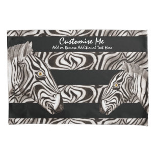 Zebra Head Pillow Case