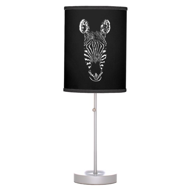 Zebra Head Table Lamp (Front)