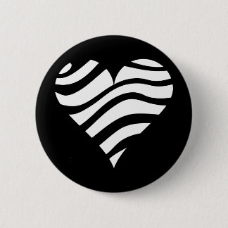Zebra Heart Button