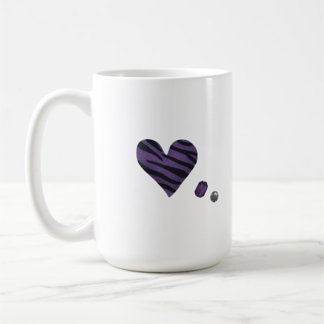 Zebra-heart Coffee Mug (Left)