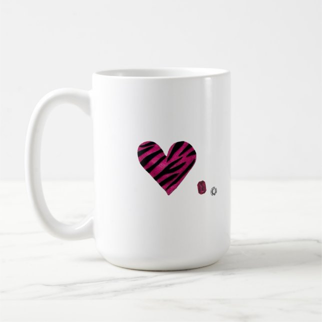 Zebra-heart Coffee Mug (Left)