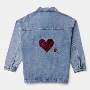 Zebra Heart Denim Jacket
