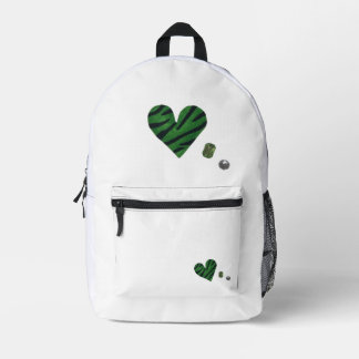 Zebra-heart Printed Backpack