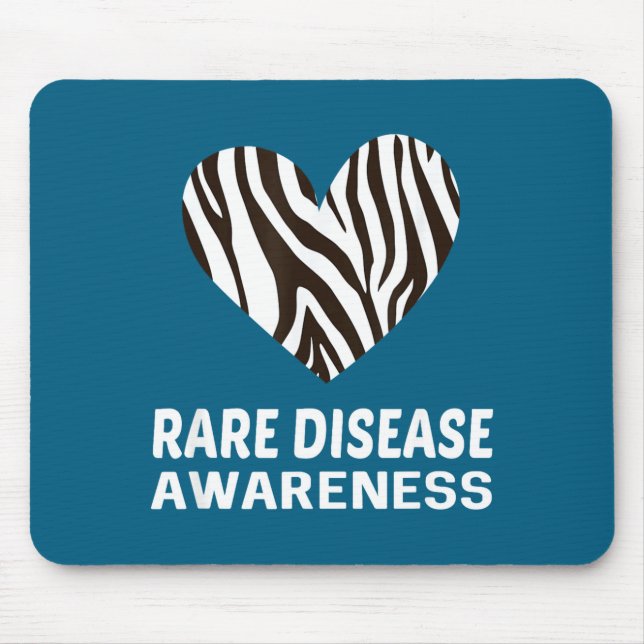 Zebra Heart Rare Disease Awareness Gift 2020  Mouse Pad (Front)