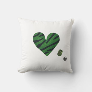 Zebra-heart Throw Pillow