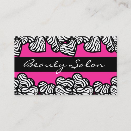 Zebra Hearts Design Business Card