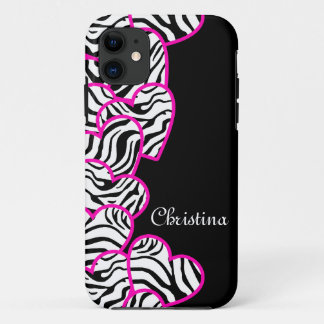 Zebra hearts iPhone 5 Case