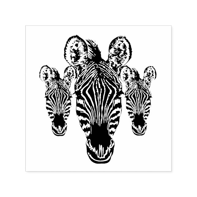 Zebra Herd Self-inking Stamp (Design)