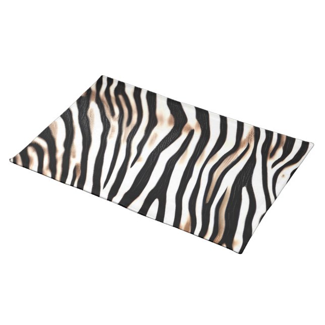 Zebra hide pattern cloth placemat (On Table)