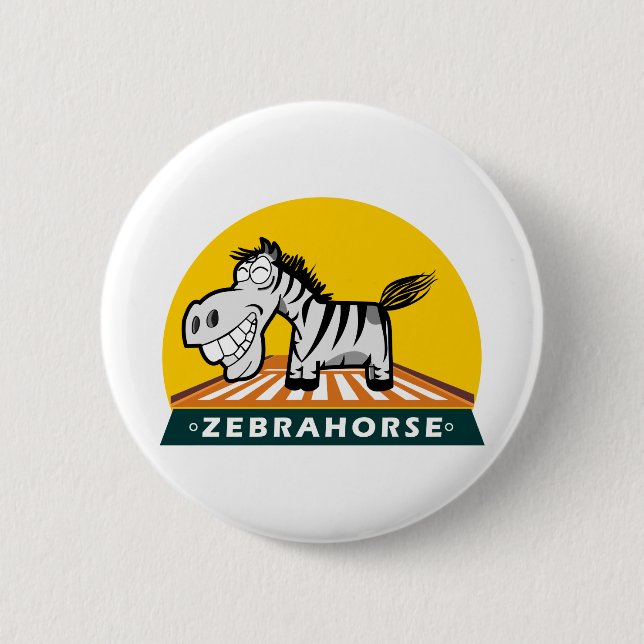Zebra Horse Button (Front)