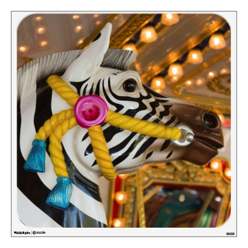 Zebra Horse Merry_Go_Round Carousel Ride Wall Decal