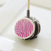 Zebra Hot Pink and White Print Cake Pops (Front Insitu)