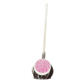 Zebra Hot Pink and White Print Cake Pops (Front)