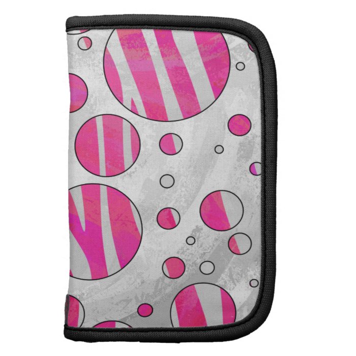 Zebra Hot Pink and White Print Organizers