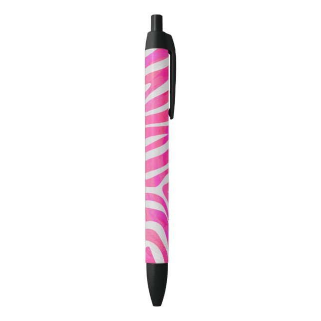 Zebra Hot Pink and White Print Pen (Bottom (Vertical))