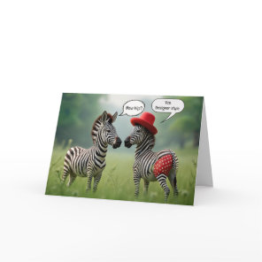 Zebra Humor For Hip Replacement Surgery Card
