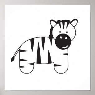 ZEBRA illustration by Lorena Depante Poster