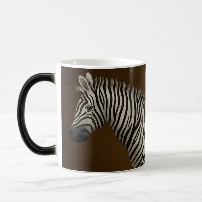 Zebra Illustration Exotic Wildlife Color Morph Mug (Left)