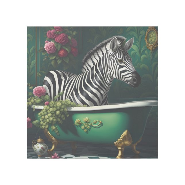Zebra in a Bathtub Gallery Wrap (Front)