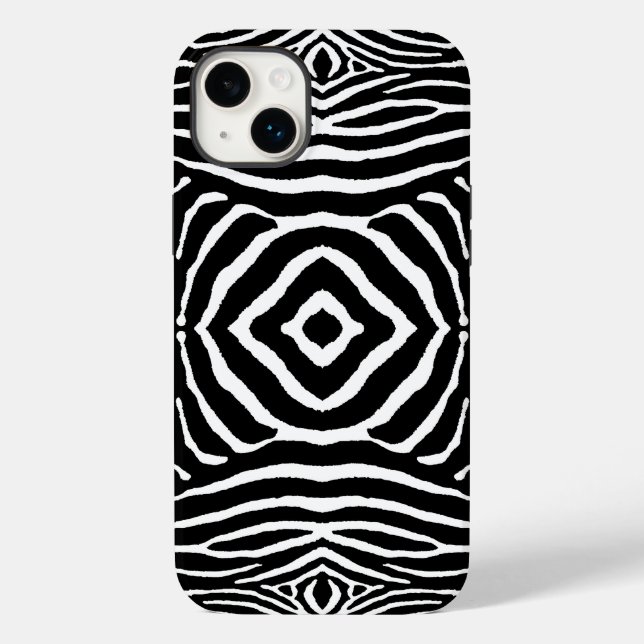 Zebra in Black and White Case-Mate iPhone Case (Back)